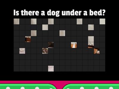 Is there a dog under a bed ?