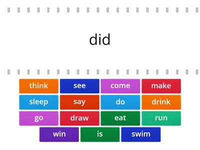 Match the verb to its past tense!