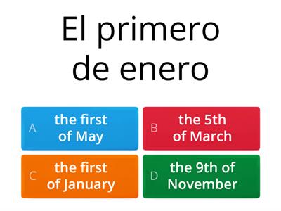 Y5 Spanish Dates