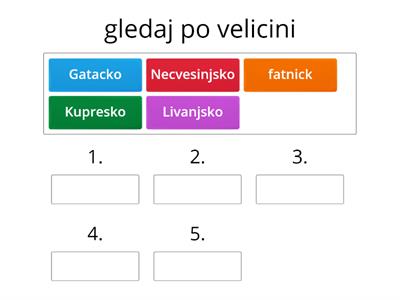 Poredaj krška polja po nadmorskoj visini 