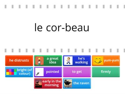 Vocab: Le renard et le corbeau