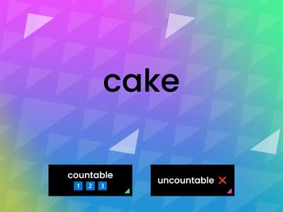 countables/uncountables