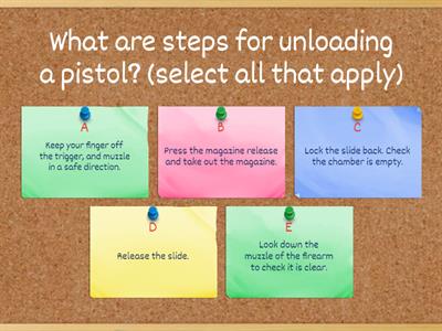 Firearms Pistol Safety Quiz 3 (South Africa)