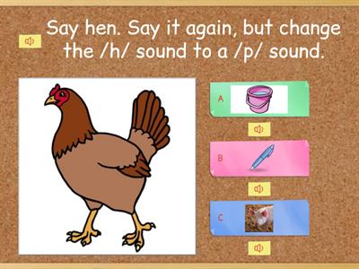 Phoneme Substitution Initial sound to /p/