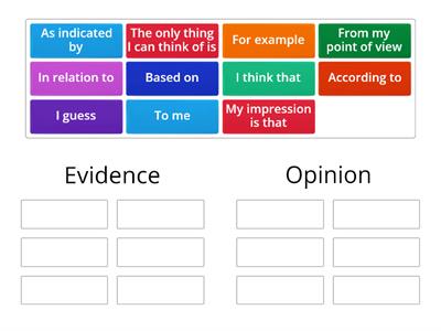 Expressions about opinion and evidence: lessons 13,15