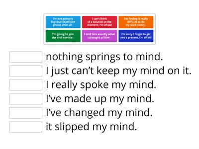 Verb Phrases with MIND