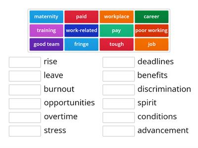 Work phrases (positive and negative)