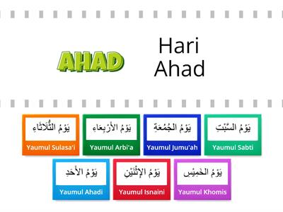 Bahasa Arab Tahun 4: Hari-hari dalam Seminggu