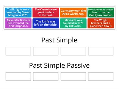 Past Simple and Past Simple Passive