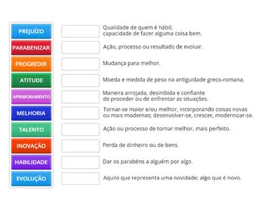 Vocabulário erros de trabalho