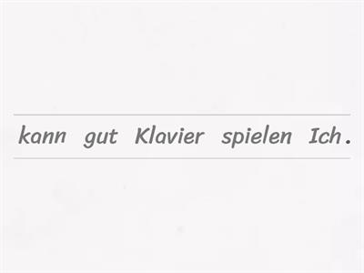 Können Satzstellung Modalverb