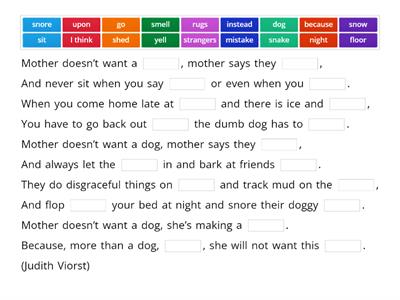 ESLmooc B1: Mother doesn't want a dog