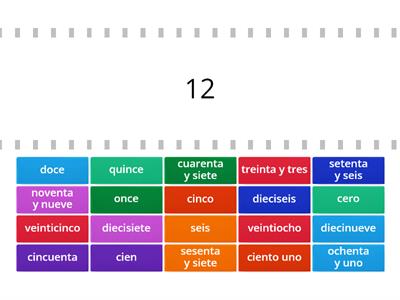  Números 0-100 español - cifras