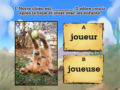 Les animaux et les adjectifs