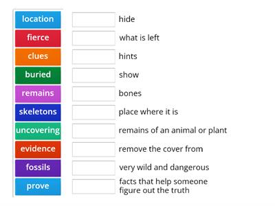 The Albertosaurus Mystery - Vocabulary