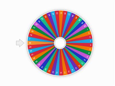 Behavior Bingo numbers 0-50 spinner