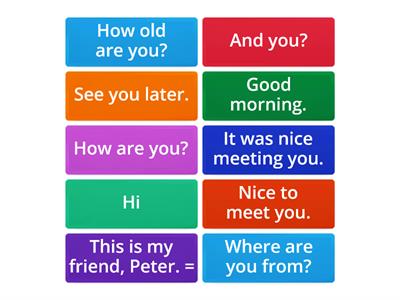 Meeting New People - phrases /poznávání nových lidí - fráze 