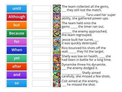 Coordinating and Subordinating Conjunctions Brawl Stars Match Up