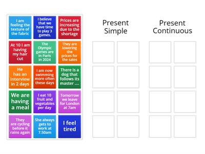 Present Simple vs Continuous