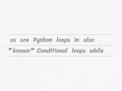 N5 SDD - Python Conditional Loops