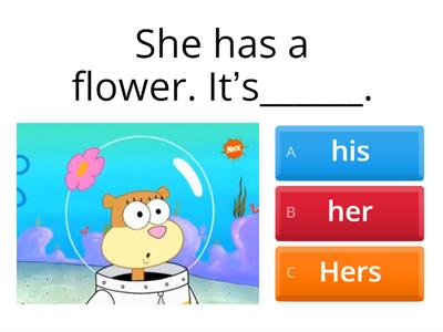 Possessive Adjectives and Pronouns (SpongeBob)