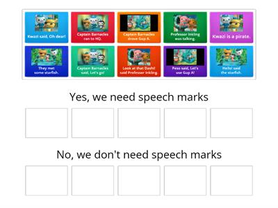 Do we need speech marks?