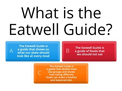 Retrieval Activity: The Eatwell Guide - Knowledge check questions and answers 