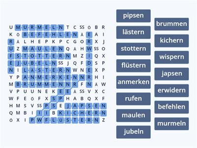 Das Wortfeld "sagen"/Teil 2