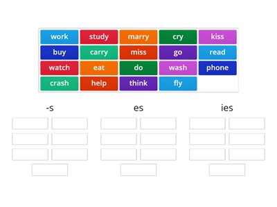 Present simple -s/es