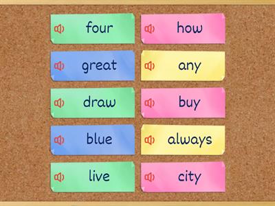 Unit 4 Week 2 High Frequency Words - Flip