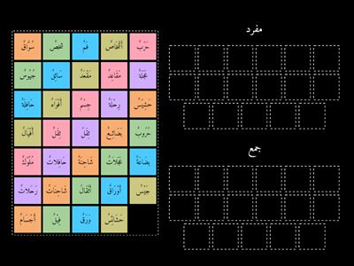 المُفْرَدُ - الجَمْعُ