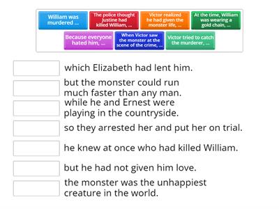 Read Chapters 5 and 6, and then match these halves of sentences.