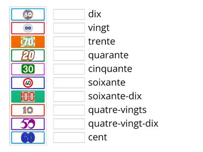  Match multples of 10 in French