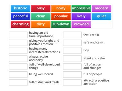 GW B1+ Adjectives describing cities