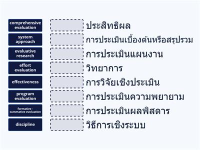 vocabulary: evaluative research