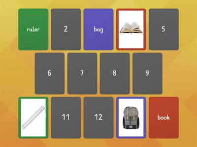 Classroom objects (memory game)