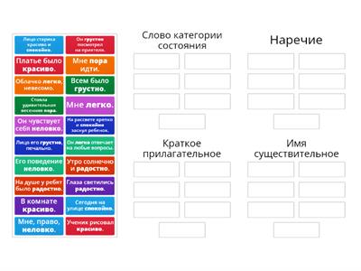 Слова категории состояния