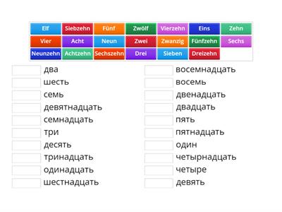 числа до двадцати