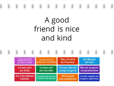 Les qualités d'un bon ami 