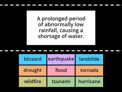 [IT2] Vocab NATURAL DISASTERS