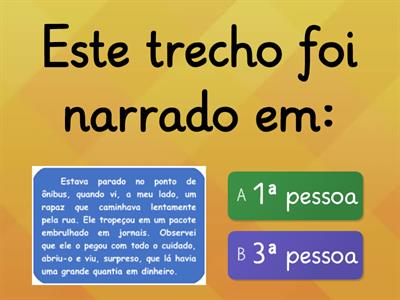 Revisão - Português - Tipos de narrador (P2 - 1º bimestre)