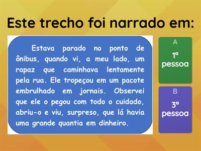 Revisão - Português - Tipos de narrador (P2 - 1º bimestre)