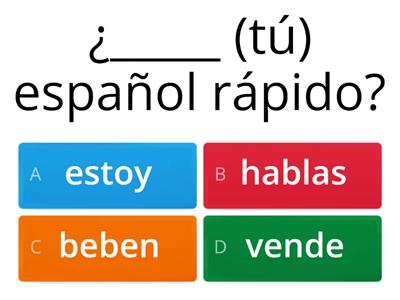 Presente de indicativo verbos REGULARES