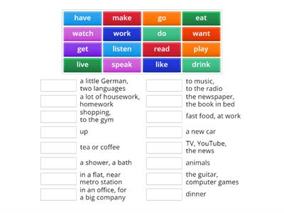 Verb phrases EF elementary