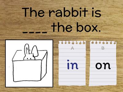 Prepositions - In and On