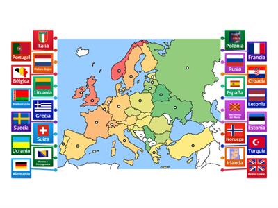 Mapa Países De Europa (La mayoría de países).