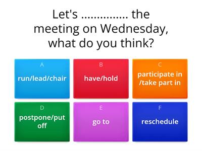 Collocations with MEETING