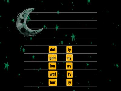 Alien /-y ending/ Words (Combine syllables to make silly words.)