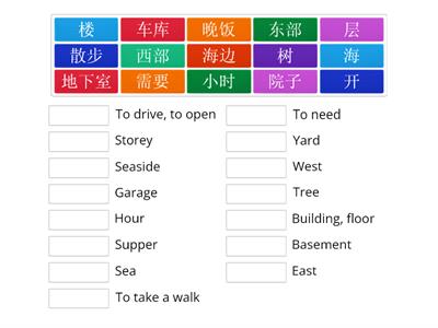 Jeu Vocabulaire de Chinois 