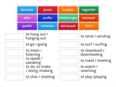 S1 French - verbs -  hobbies